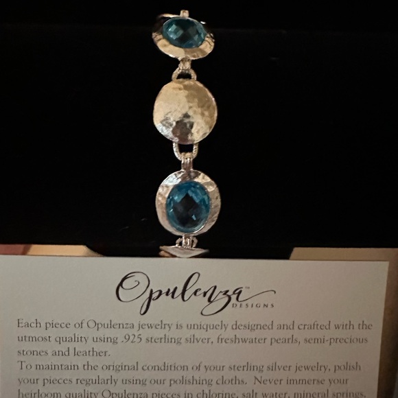 Opulenza Blue and Silver Women's Bracelet - Picture 5 of 6